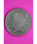 High Grade 1883 No Cents V Liberty Nickel Exact Coin Pictured Scarce Key... - $41.01 CAD