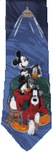 Mickey Mouse Goofy Dog Daffy Duck Disney Gamble Necktie - $19.99