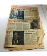 VTG The Daily Record Newspaper August 9 1974 - Gerald Ford and Richard N... - £22.71 GBP