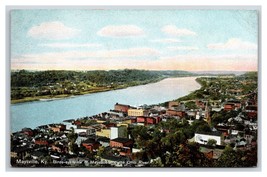 Birds Eye View Ohio River and Maysville Kentucky KY UNP DB Postcard Y1 - $5.89