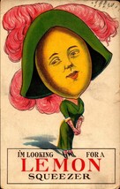 I&#39;m Looking For A Lemon Squeezer Romance - Antique 1912 POSTCARD-BKC - £12.65 GBP