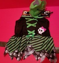 Pet Holiday Dog Clothes Medium Halloween Costume Canine Witch Dress Outfit New - £6.00 GBP