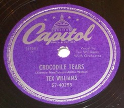 Tex Williams 78 Crocodile Tears / The Winter Song E11 - £5.44 GBP