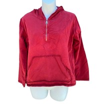 Calispia Womens Hoodie Red 1/4 Zip Long Sleeve Kangaroo Pocket Sweatshirt S - £15.56 GBP