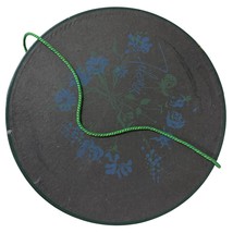 1940s Filene&#39;s VTG wallpaper hat box Black Turquoise 14&quot; x 7&quot; Retro Hat ... - $65.79