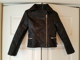 Xhiliration Child&#39;s XS Black Pleather Zip Front Jacket (NWOT) - £13.41 GBP