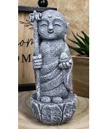 Lucky Japanese Jizo Monk Holding Staff &amp; Jewel Figurine 5&quot;H Bodhisattva ... - $24.91 CAD
