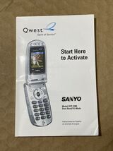 Qwest Sanyo Model SCP-2300 Dual-Band Phone Owners Manual - €5,16 EUR