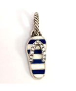 Brighton Flip Flop Charm, J99391, Silver, Enamel Finish, New - $373.64 MXN