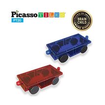 PicassoTiles 2 Piece Car Truck Set w/ Extra Long Bed &amp; Re-Enforced Latch... - $36.00