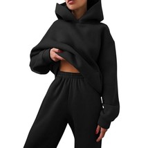 Ets casual fleece tracksuit women winter 2022 women s sets oversized hooded long sleeve thumb200