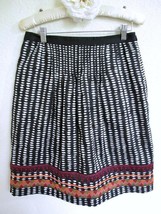 Anthropologie Edme &amp; Esyllte Beribboned Rings Skirt 6 Pintuck Pleats Ribbon Trim - £19.65 GBP