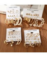 36 Pairs Gold Earrings Set for Women Girls, Fashion Earrings - £30.02 GBP