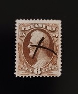 1873 6c Official Department of Treasury Stamp, Brown Scott O75 Used - $56.73 MXN