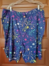 Easy Essentials Blue And Multi-Color Cotton Shorts With Pockets Size 3X - $9.90