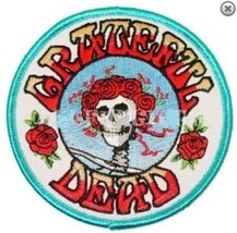 Grateful Dead Bertha With Roses Iron On Sew On Embroidered Patch 3&quot; X 3&quot; - £5.17 GBP