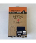 Redhead - Midweight Base Layer Crewneck Long Sleeve Shirt - Navy - XLT - $23.56