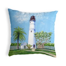 Betsy Drake Key West Lighthouse Noncorded Pillow 18x18 - £42.82 GBP