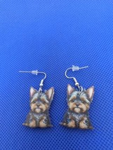 Yorkshire Terrier Dog Earrings  Fun Jewelry Acrylic &amp; Stainless Steel Wi... - £11.60 GBP