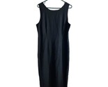 Ultra Dress Womens Size 12  Sleeveless Linen Blend Vintage Long Black Dress - $18.59
