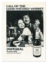 Print Ad Hiram Walker Imperial Whiskey Fondu Vintage 1973 Advertisement - £7.61 GBP