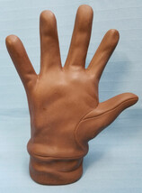 Doris Crew Artist Ceramic Hand Brown Glove Figurine Statue - $599.73 MXN