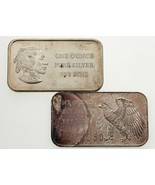 1972 Madison Mint 1 Oz Silver Art Bar Lotto Di 2 (Aquila Maestosa, Indiana) - $145.79
