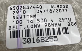 Unbranded 100/500 Conveyor Flat Belt 98mm Width 206mm Long  - €90,99 EUR