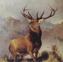 The Monarch of the Glen - Sir Edwin Landseer - Framed Picture 16&quot; x 12&quot; - £25.49 GBP