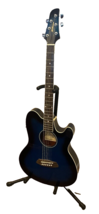 Ibanez Talman TCY10E-TBS Guitar, Transparent Blue High Gloss With Case - £174.01 GBP