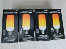 EZ-Illuminations LED Flame Bulb Tube-Style Bulb NEW Factory Sealed Lot of 4 - £12.97 GBP