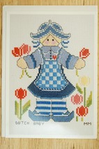 NEW Cross Stitch Pattern One World Greeting Card Dutch Baby Girl Tulip F... - $9.89