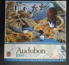 Audubon 1000 Piece Jigsaw Puzzle  &quot;Lake Life&quot; Jerry Gadumas -  Master Pi... - $4.93