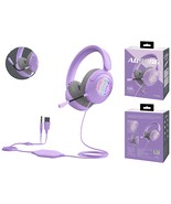Wired Headphones Over-Ear Removable Mic Wired Gaming Headset 3.5mm Jack ... - $36.77 CAD