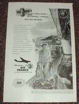 1948 Air France Ad, France Herself Bids You Welcome! - £14.54 GBP