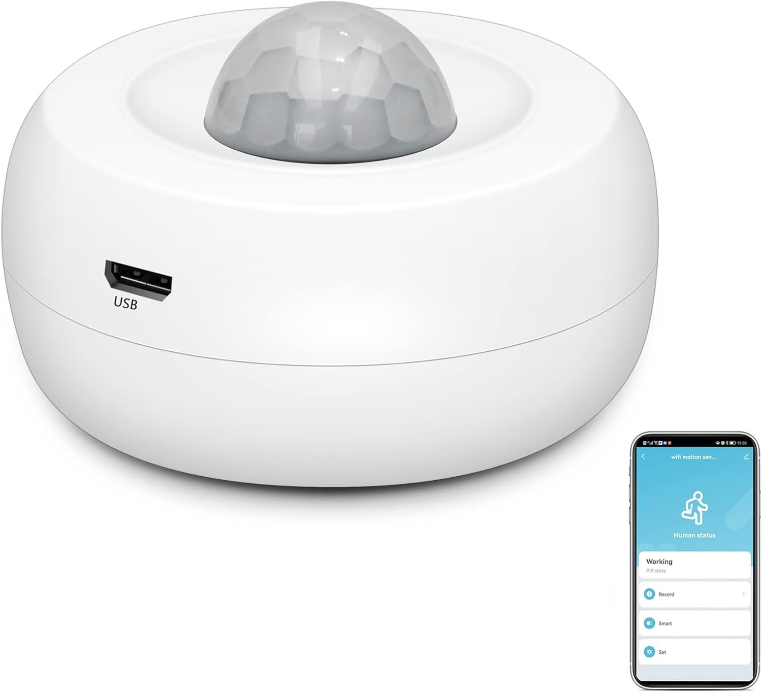 Wifi Smart Motion Sensor: Wireless Pir Motion Detector, Indoor Infrared ... - $39.99