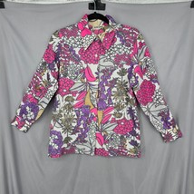 Vintage Alfred Dunner Womens Shirt Pink Floral Long Sleeve Button Up, NO Tags - $10.29