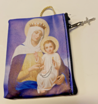 Our Lady of the Rosary Small  3.25&quot; Zip Rosary Pouch, New #AB-027-1 - $5.57 CAD