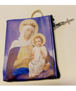 Our Lady of the Rosary Small  3.25&quot; Zip Rosary Pouch, New #AB-027-1 - $5.57 CAD