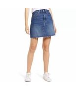 LEVi's Big E Denim skirt, cut off raw hem, button fly, vintage inspired!!(31) - $23.74