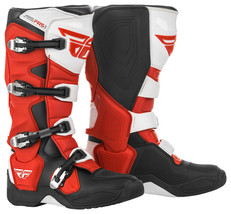 New Fly Racing FR5 Red Black White MX ATV Mens Adult Boots MX ATV Motocross - £195.98 GBP