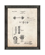 Barbell Patent Print Old Look with Black Wood Frame - £19.94 GBP+