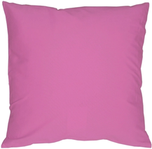 Caravan Cotton Orchid Pink 18x18 Throw Pillow, Complete with Pillow Insert - £21.00 GBP
