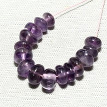 15.05cts Natural Amethyst Rondelle Beads Loose Gemstone 15pcs Size 5mm To 6mm - $6.79