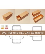 Drawer box template, slide box, drawer gift box, slider box, sliding box... - $1.49