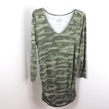 New Torrid Women&#39;s 0/1/2 Super Soft Camouflage Camo Maternity Stretch Tunic Tee - £12.86 GBP