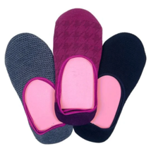 3-Pair Paquete HUE Mujer Corte Alto Malla de Algodón Forro Borgoña Inten... - $93.22 MXN