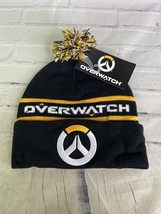 Overwatch Embroidered Logo Game Knit Pom Cuff Beanie Hat Cap Adult OSFM - £16.61 GBP