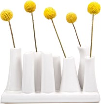 Unique Rectangle Ceramic Flower Vase, Small Bud Vase, Decorative, Pooley 2. - $50.92