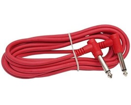 6 Ft Foot Red Right Angle 90 Degree Mono 1/4 To 1/4 Guitar Patch Cable P... - $14.24